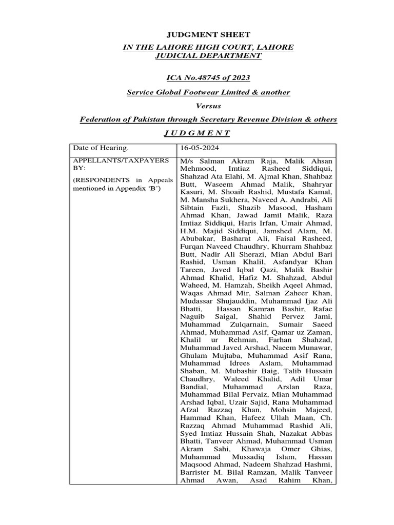 Lahore High Court Super Tax Judgment | PDF | Taxes | Ex Post Facto Law
