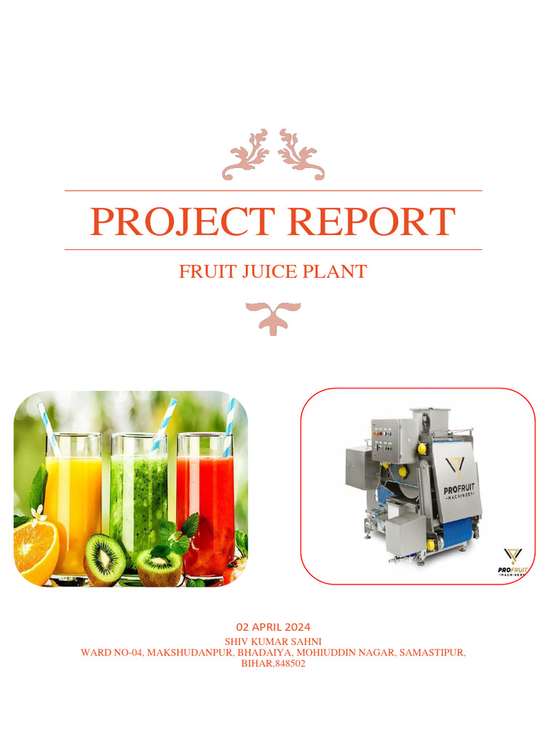 PMFME Project Report: Shivam Juice Center | PDF | Depreciation | Marketing