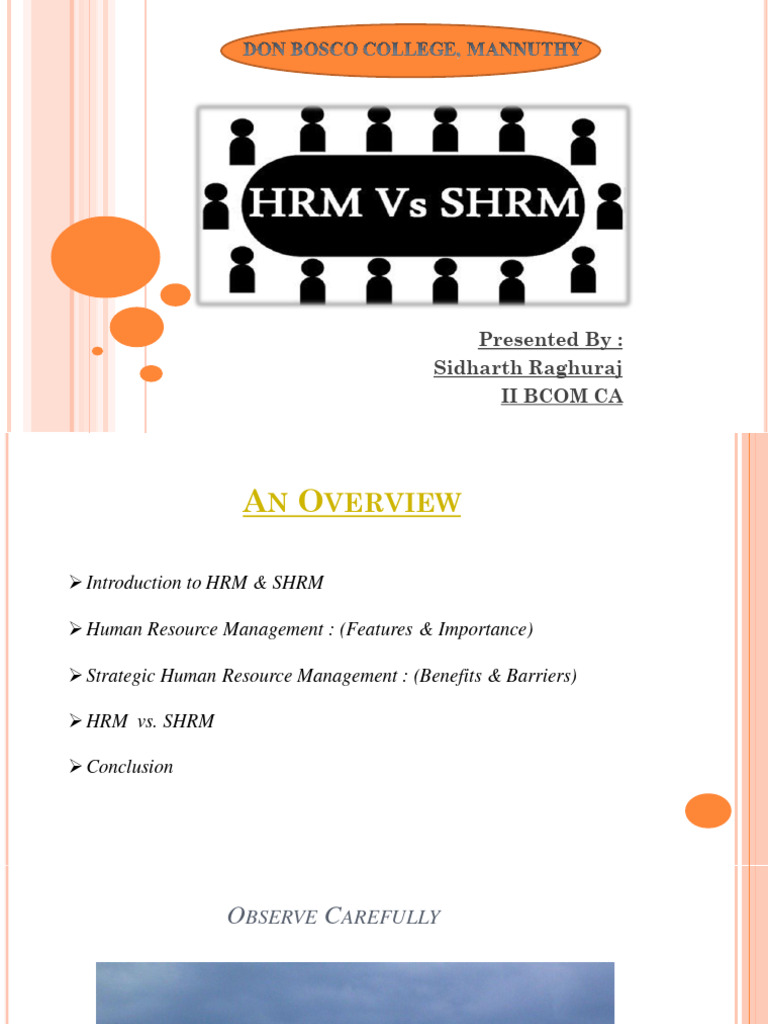 HRM vs. SHRM: Key Insights and Benefits | PDF