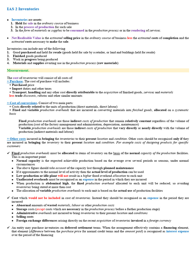 IAS 2 Inventories | Download Free PDF | Inventory | Cost