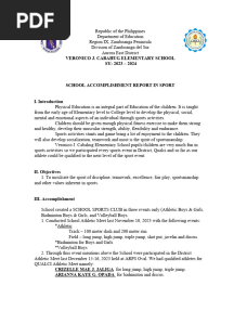Sports - Accomplishment Report - 2024