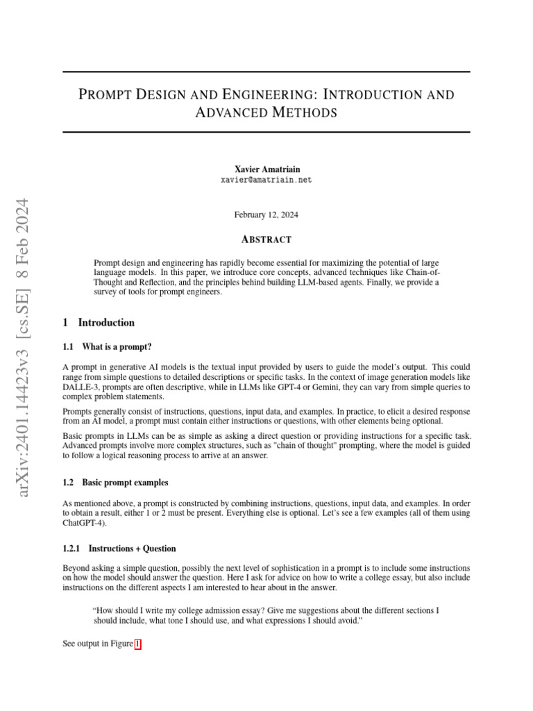 Advanced Prompt Engineering Techniques | PDF | Machine Learning ...