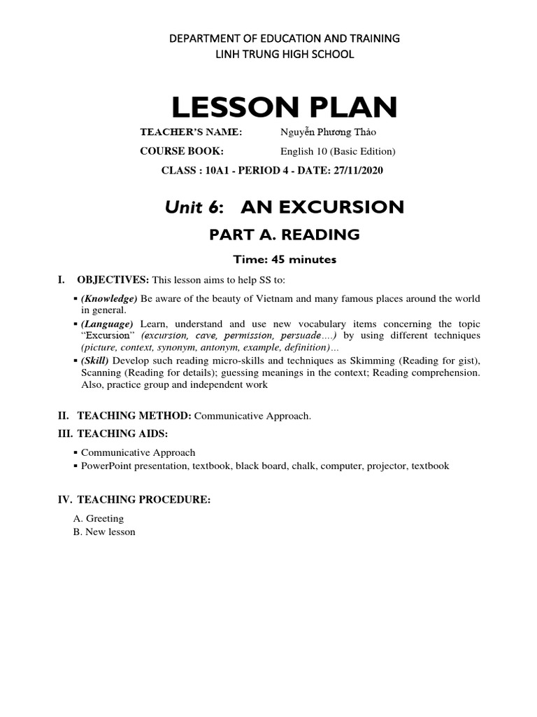 Grade 10 Listening Lesson Plan | PDF | Lesson Plan | Reading Comprehension