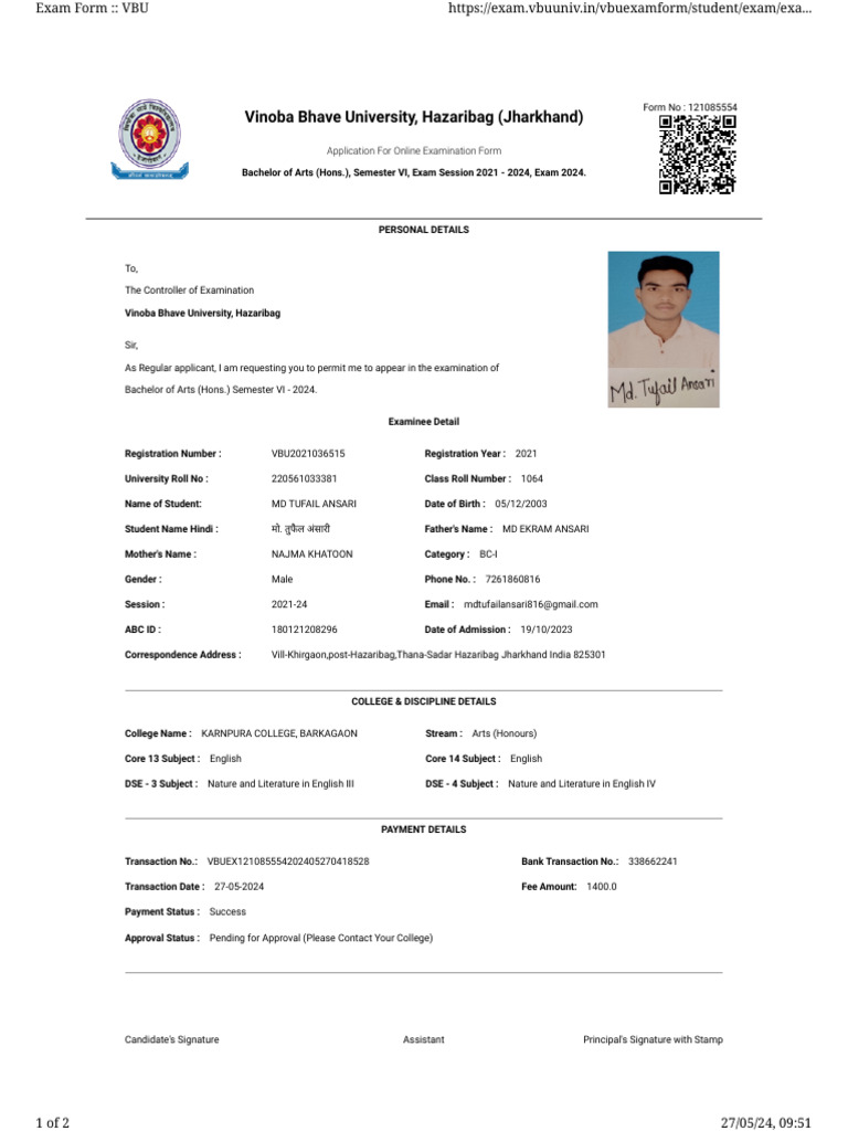 BA Exam Form Submission Guide | PDF | Qualifications