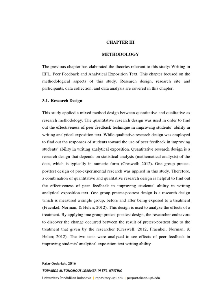 Peer Feedback in EFL Writing Study | PDF | Hypothesis | Questionnaire