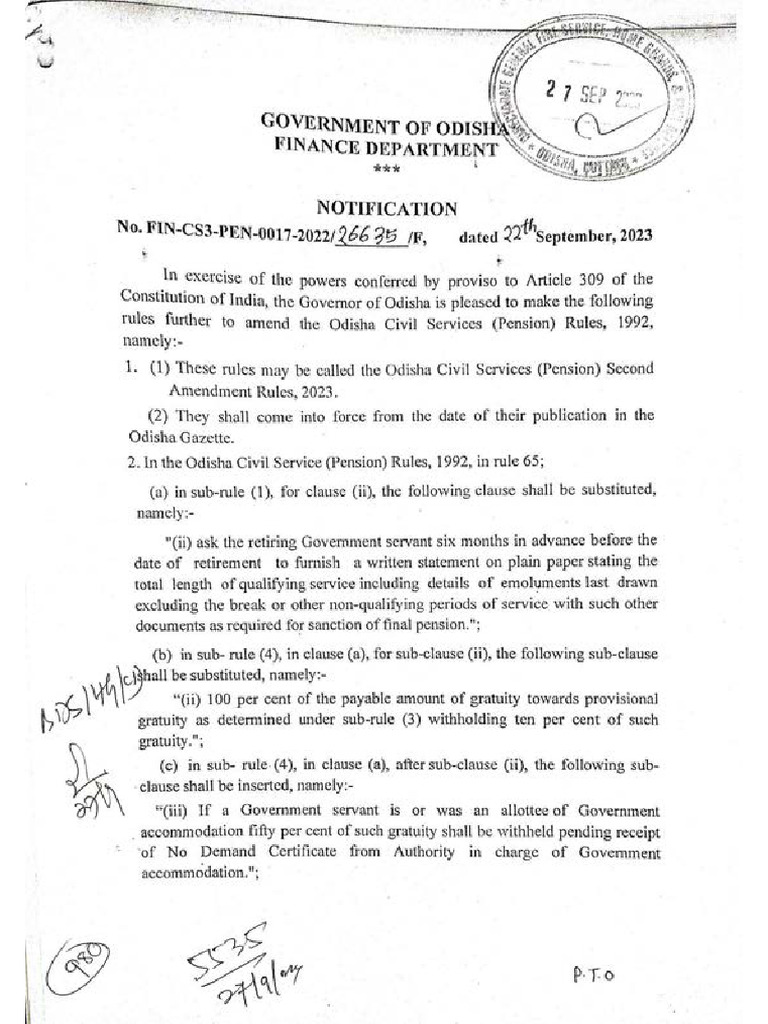amendment-of-odisha-civil-service-pension-rules-1992-o-c-s-pension