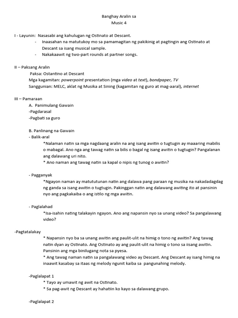 Semi-Detailed Lesson Plan | PDF