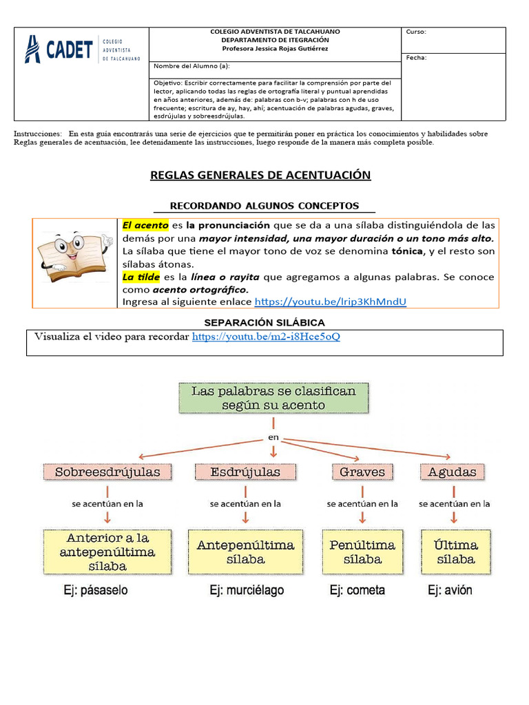 Guía de Acentuación y Ortografía | PDF | Lingüística | Voz humana