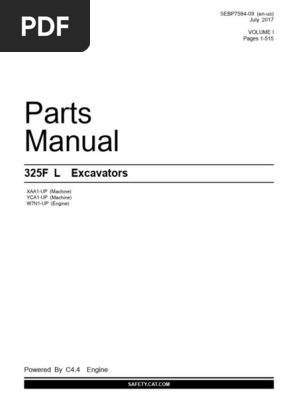 Cat 325 Excavator-Parts Manual | PDF | Pump | Machines