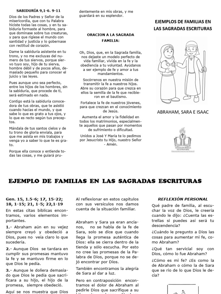 Abraham, Sara e Isaac: Fe y Obediencia | PDF | Abrahán | Sarah