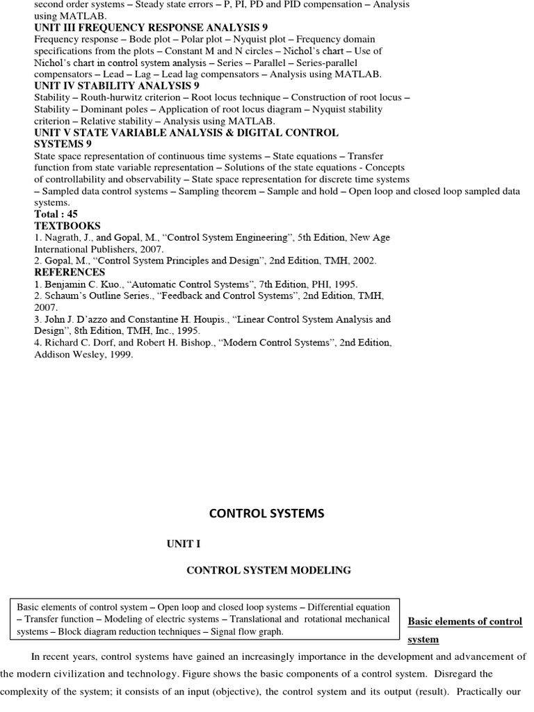 Control system engineering lecturer note download free pdf damping