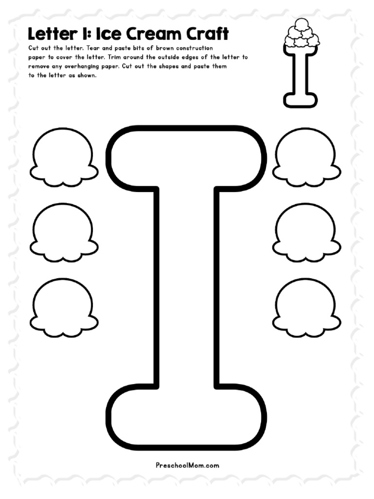 Alphabet Craft Letter I PDF — free download