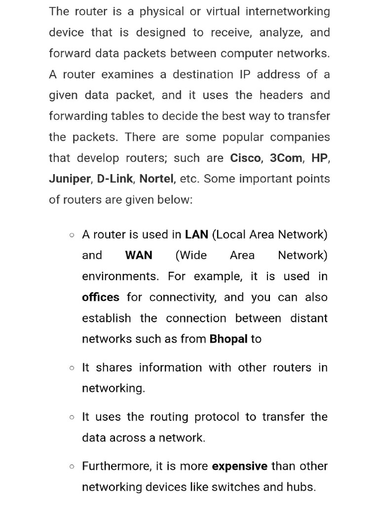 Routers 1 | PDF