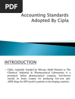 Accounting Standard Adopted by Cipla