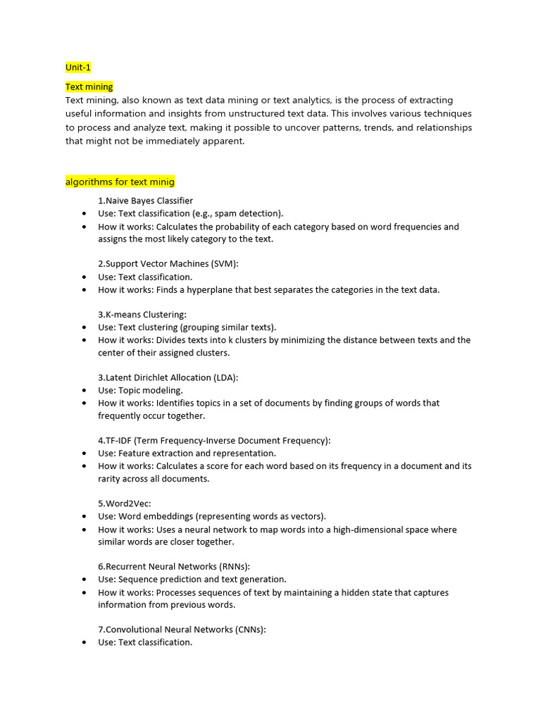 Text Mining Techniques and Algorithms | PDF | Cluster Analysis | Data ...