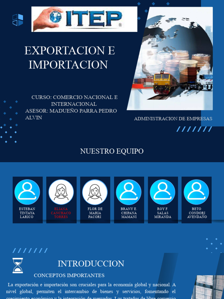 Tema Exportacion E Importacion Pdf Comercio El Comercio