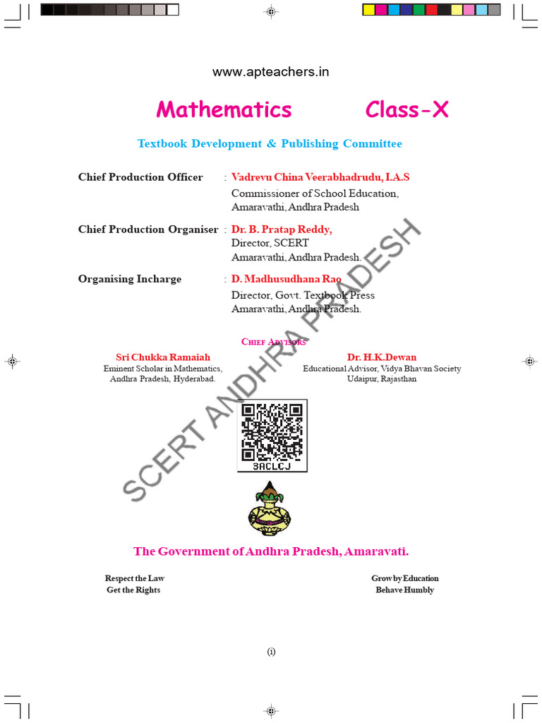 Class X Mathematics Textbook Andhra Pradesh | PDF | Mathematical Proof ...