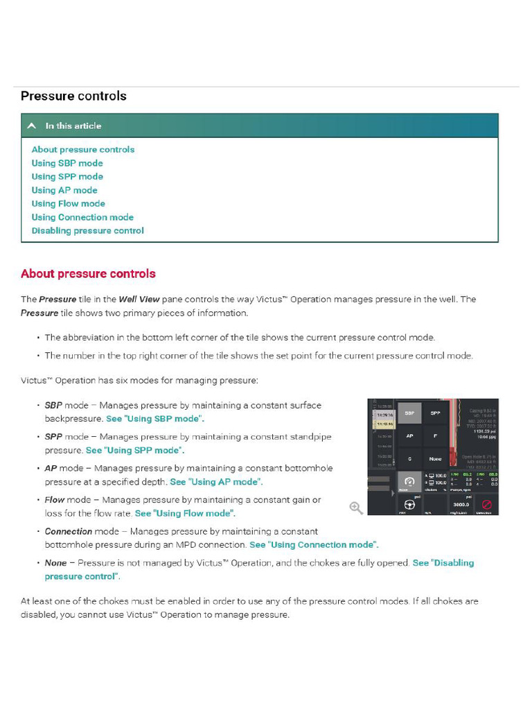 Victus Pressure Control Modes | PDF