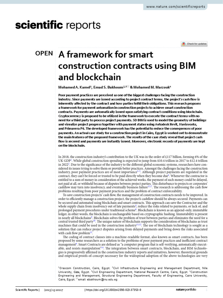 Smart Contracts for Construction Payments | PDF | Building Information ...