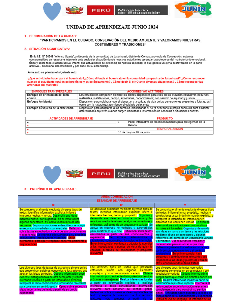3 Unidad de Aprendizaje Junio 2024 | PDF | Números | División (Matemáticas)