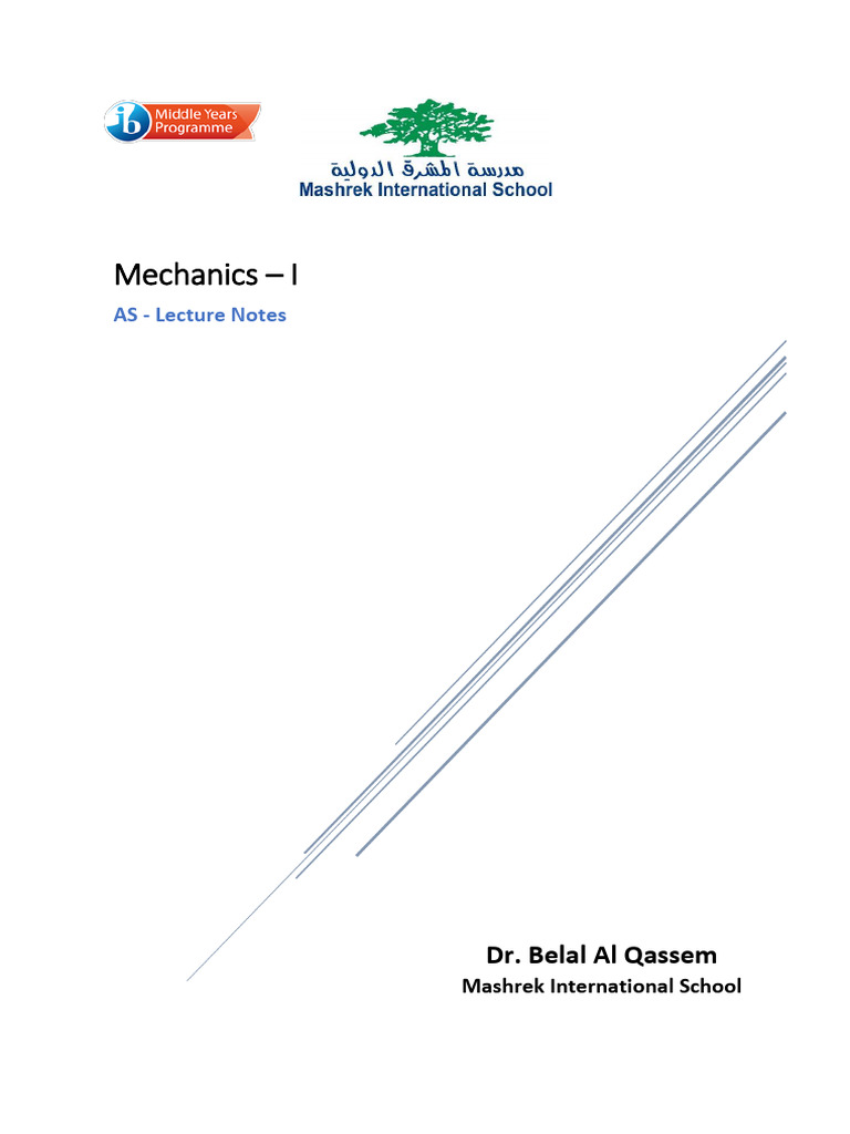 MYP - Mechanics - 1 - Mashrek | PDF | Force | Weight