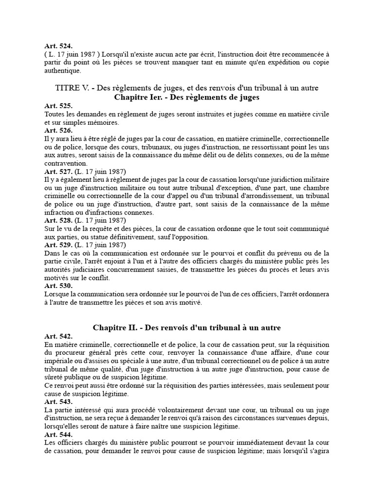 Règlement de juges et procédures pénales | PDF | Perquisition | Enquête ...