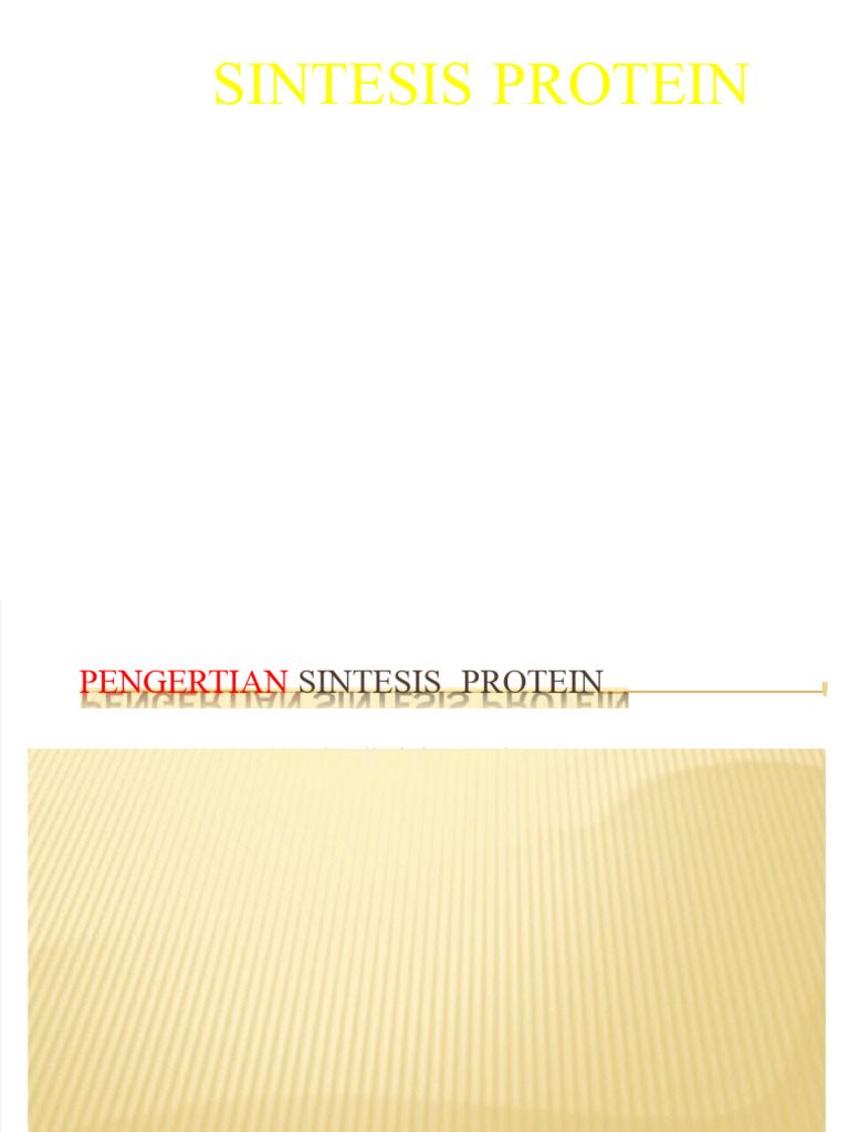 Bab 7. Sintesis Protein | PDF | Sains & Matematika