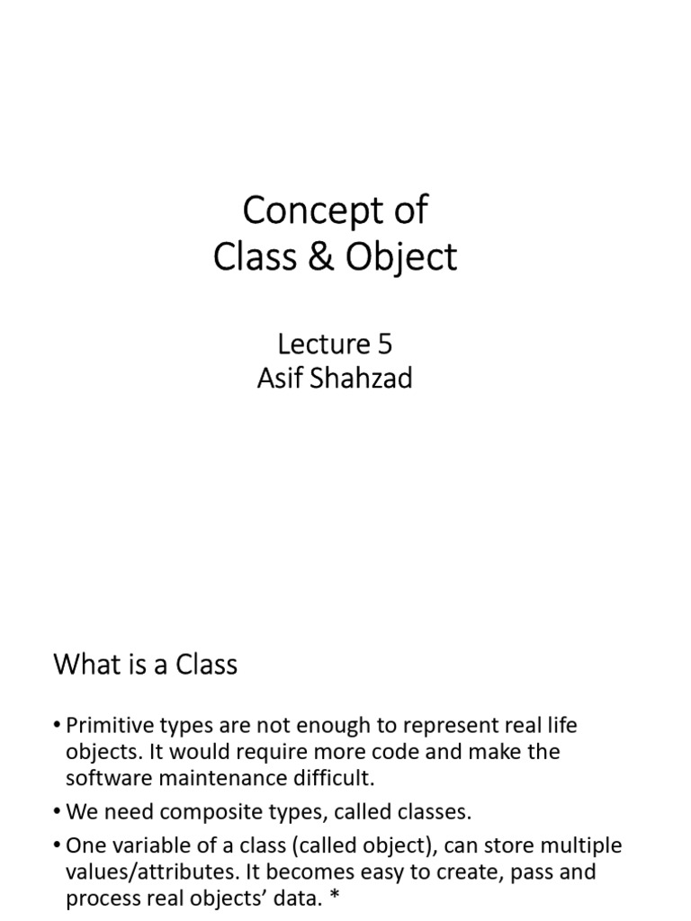 Lec05 class and object pdf