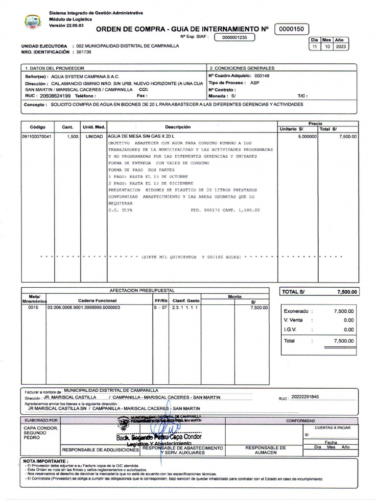 Orden de Compra | PDF