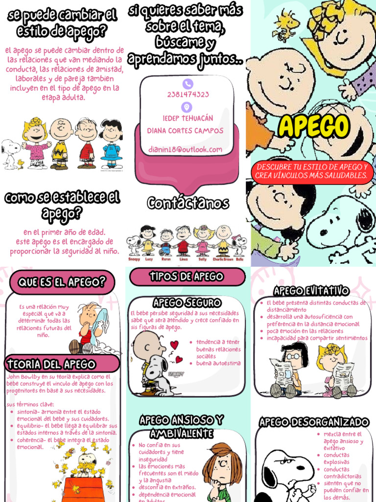 Folleto Tríptico apego | Descargar gratis PDF | Teoría de apego | Las ...