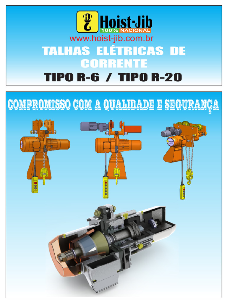 Talhas Elétricas de Corrente R-6/R-20 | PDF | Equipamento de construção