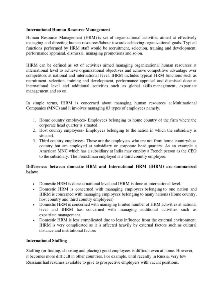 Ibm Unit-3 | PDF | Human Resource Management | Employment