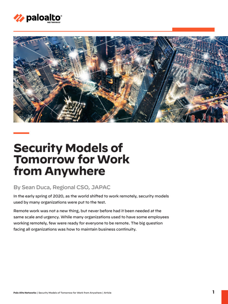 Future Security Models for Remote Work | PDF | Cloud Computing ...