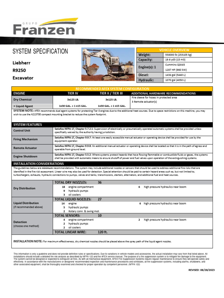 Liebherr R9250 | PDF | Firefighting | Engines