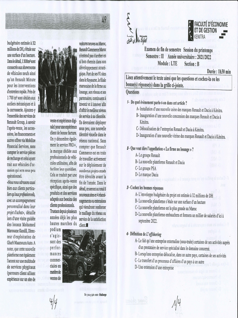 S2 - Section B - LTE | PDF