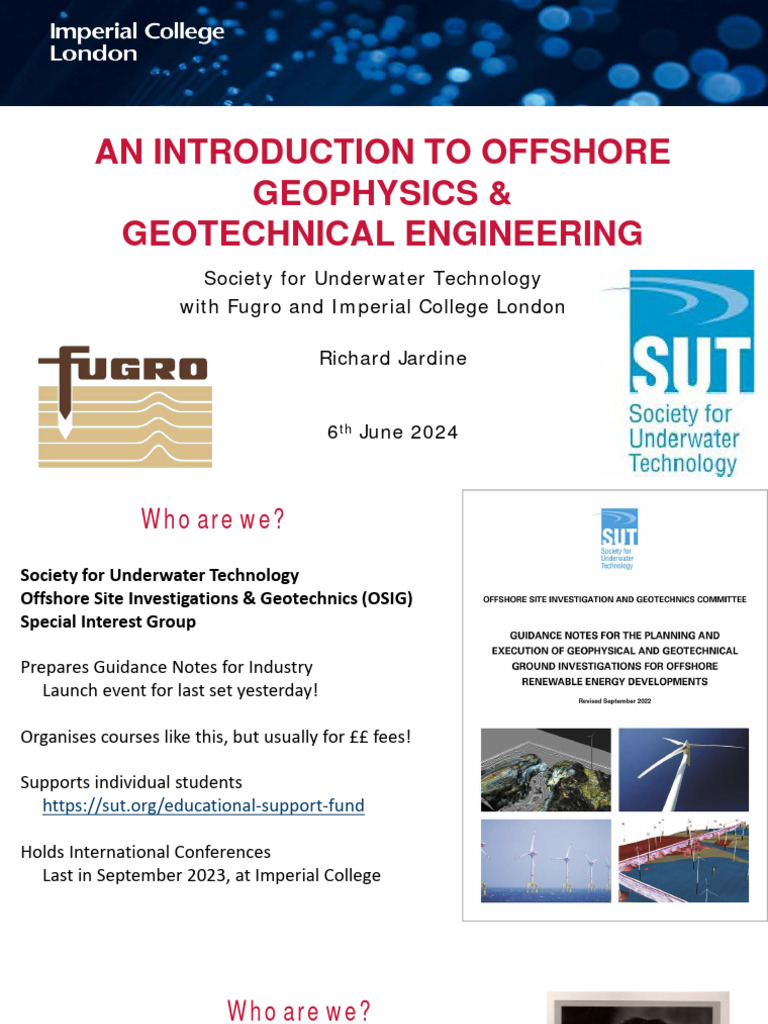OSIG Masterclass 2024 Handout | PDF | Geotechnical Engineering | Sonar
