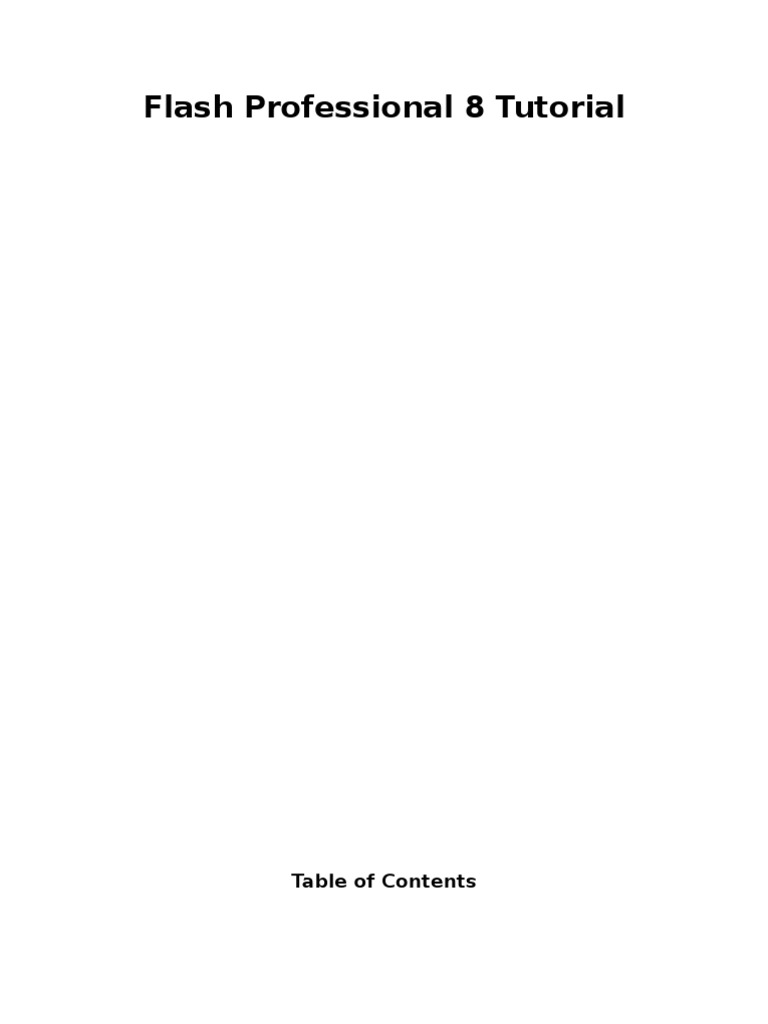 Flash Professional 8: Step-by-Step Guide | PDF