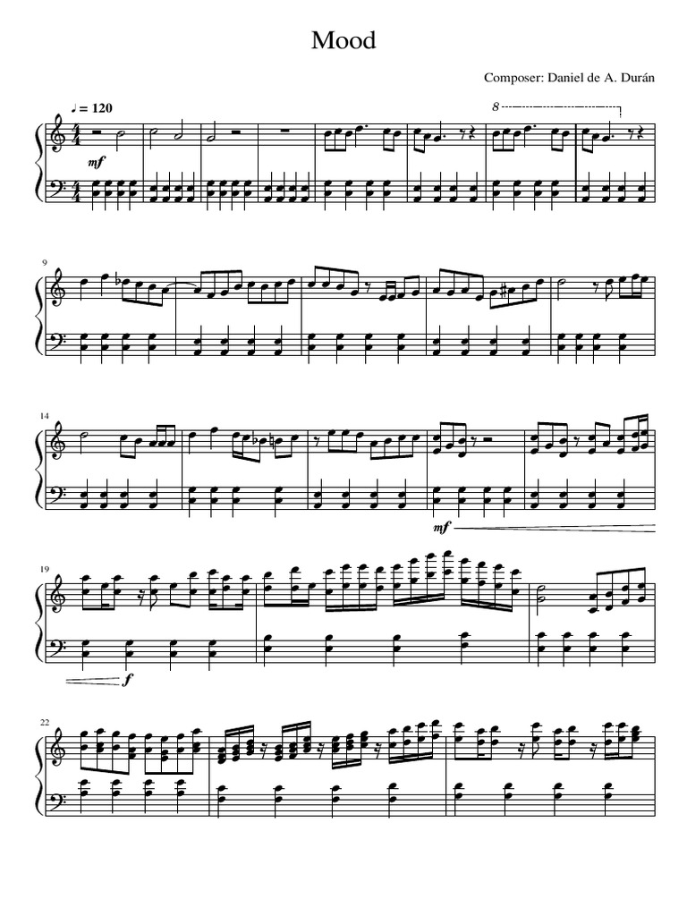 Mood - Piano Sheet Music | PDF