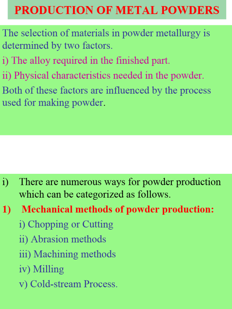 Powder Met CH 2a | PDF | Mill (Grinding) | Iron
