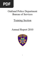Oakland Police Department Bureau of Services Training Section Report, 2010