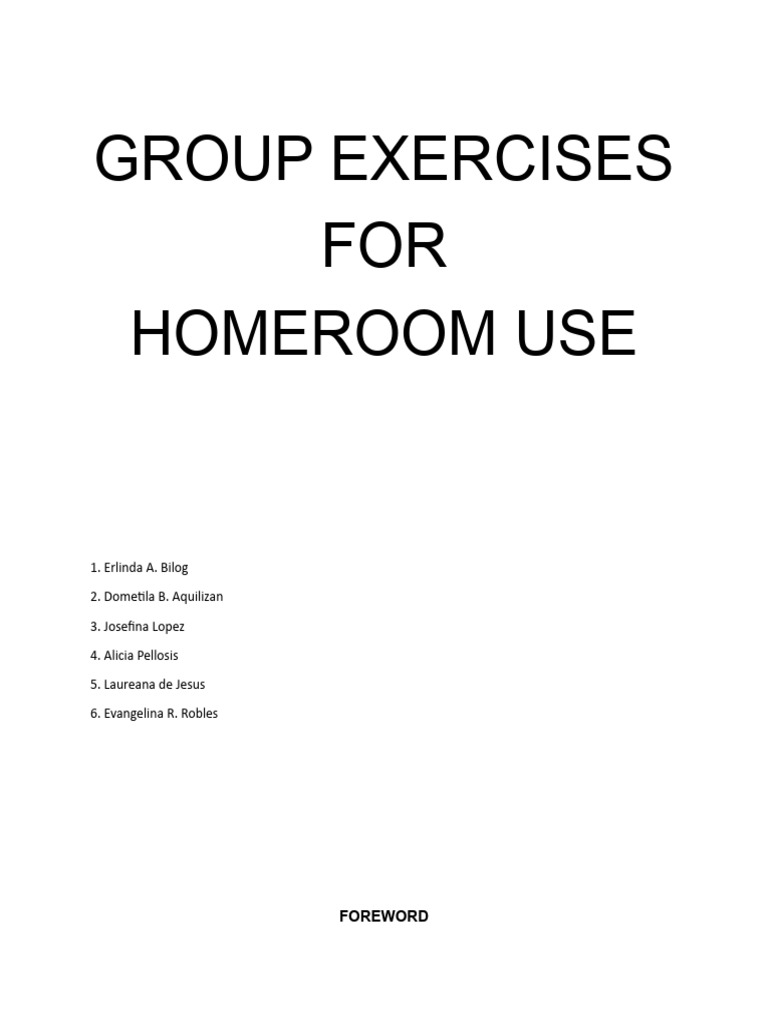Group excercise for homeroom use pdf experience affect psychology 