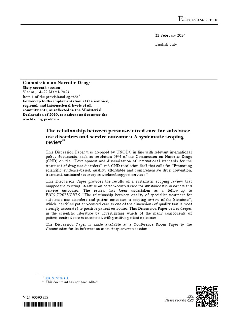 Person-Centred Care in Substance Use Treatment | PDF | Systematic ...