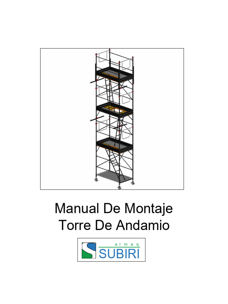 Manual De Montaje Torres Andamio Pdf Andamio