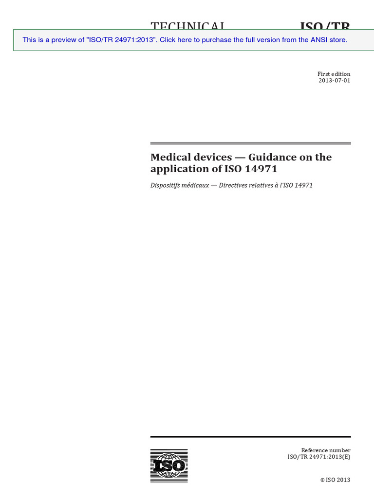 Preview ISO+TR+24971-2013 | PDF | International Organization For ...