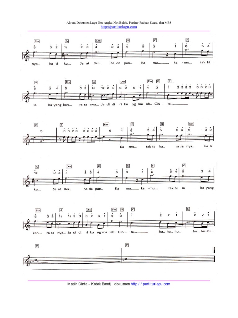 Not Lagu Andaikan Aku Punya Sayap Cari Pembahasannya