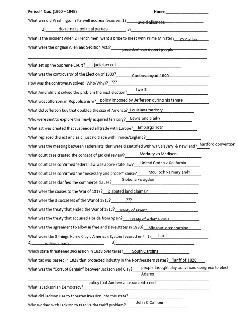 Kami Export - Casson Qin - APUSH Period 4 Quiz | PDF | Andrew Jackson ...