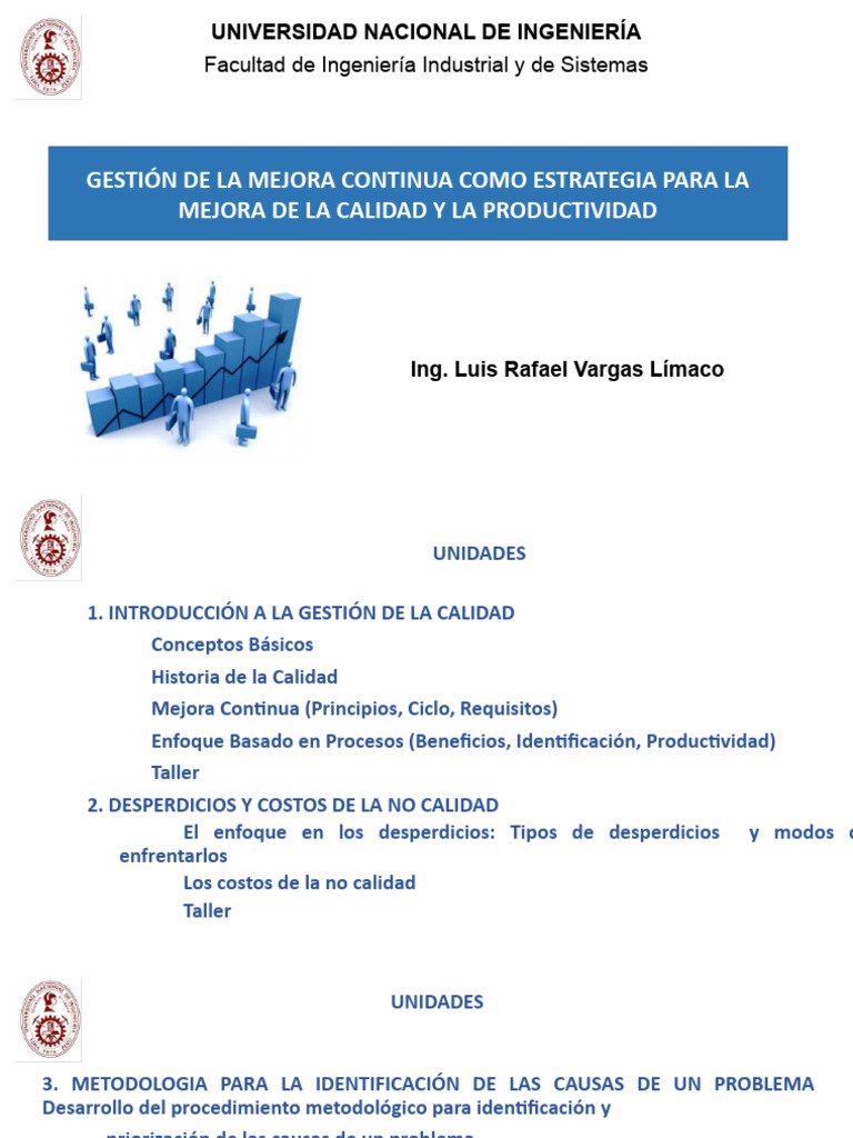Modulo V Gestión Para La Mejora Continua De La Calidad Pdf Gestión