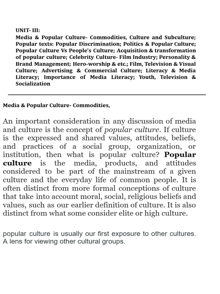 3 4 Media Culture And Society Notes Pdf Psychoanalysis Sigmund Freud