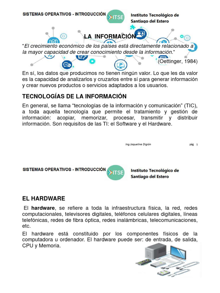 SistOperativos Clase1 Intro | PDF | Hardware de la computadora ...