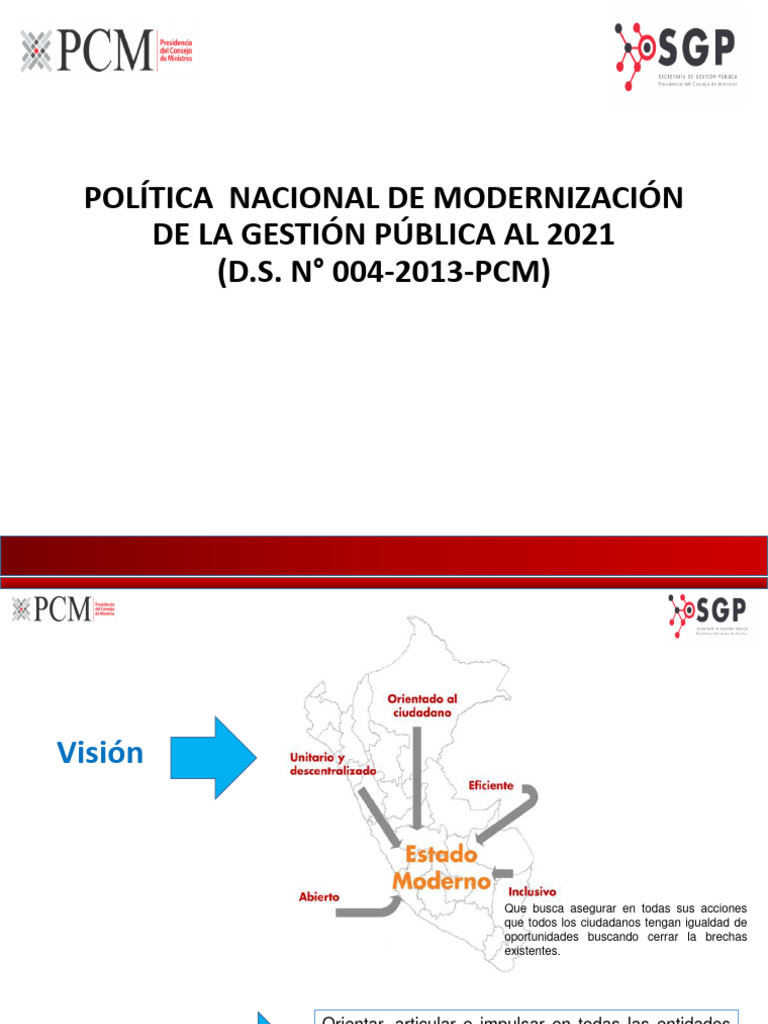 Modernización de la Gestión Pública 2021 | PDF | Administración Pública ...
